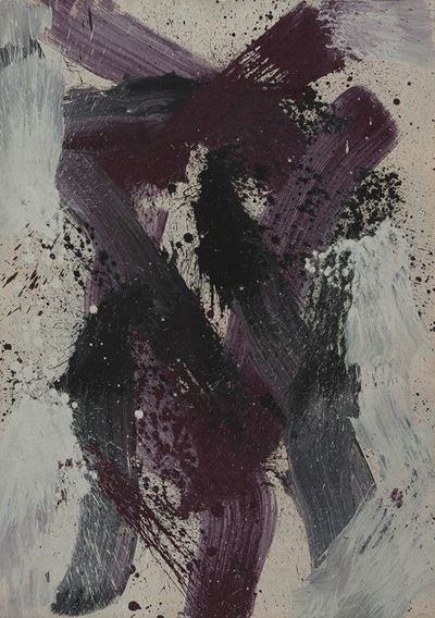 Senza titolo (1990), vinilico su cartoncino
