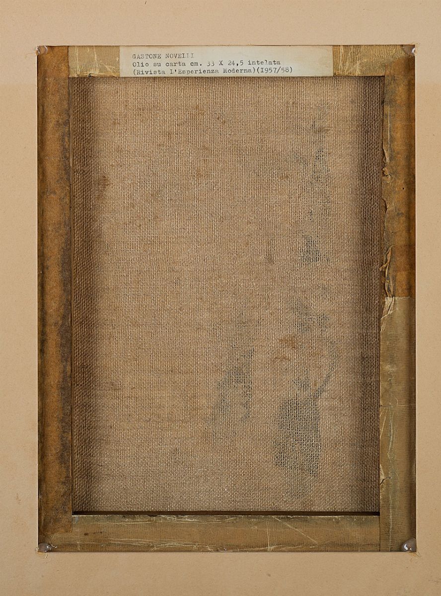 Gastone Novelli - Senza titolo (1957), olio e inchiostro su carta intelata