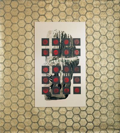 Pitagora (1990 - 1991), tecnica mista e collage su tela