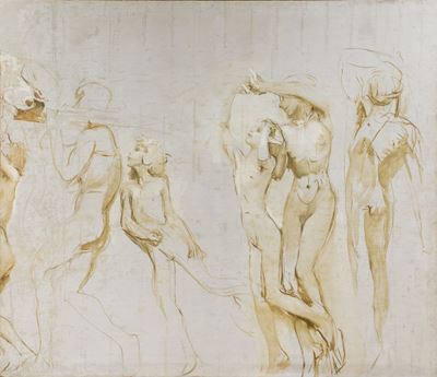 Studio per il fregio decorativo della Biennale di Venezia del 1907, olio su tela