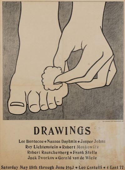 Manifesto della mostra 'Drawings', 1963, manifesto