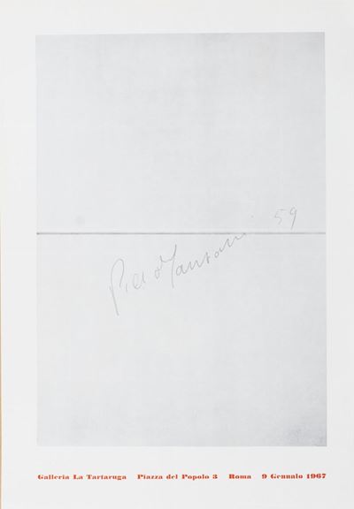 Mostra personale - manifesto della galleria La Tartaruga, Roma
