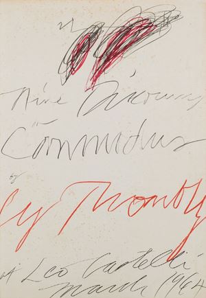 Nine discourses on Commodus by Cy Twombly at Leo Castelli