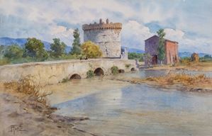 Il Mausoleo dei Plauzi e il Ponte Lucano nei pressi di Tivoli