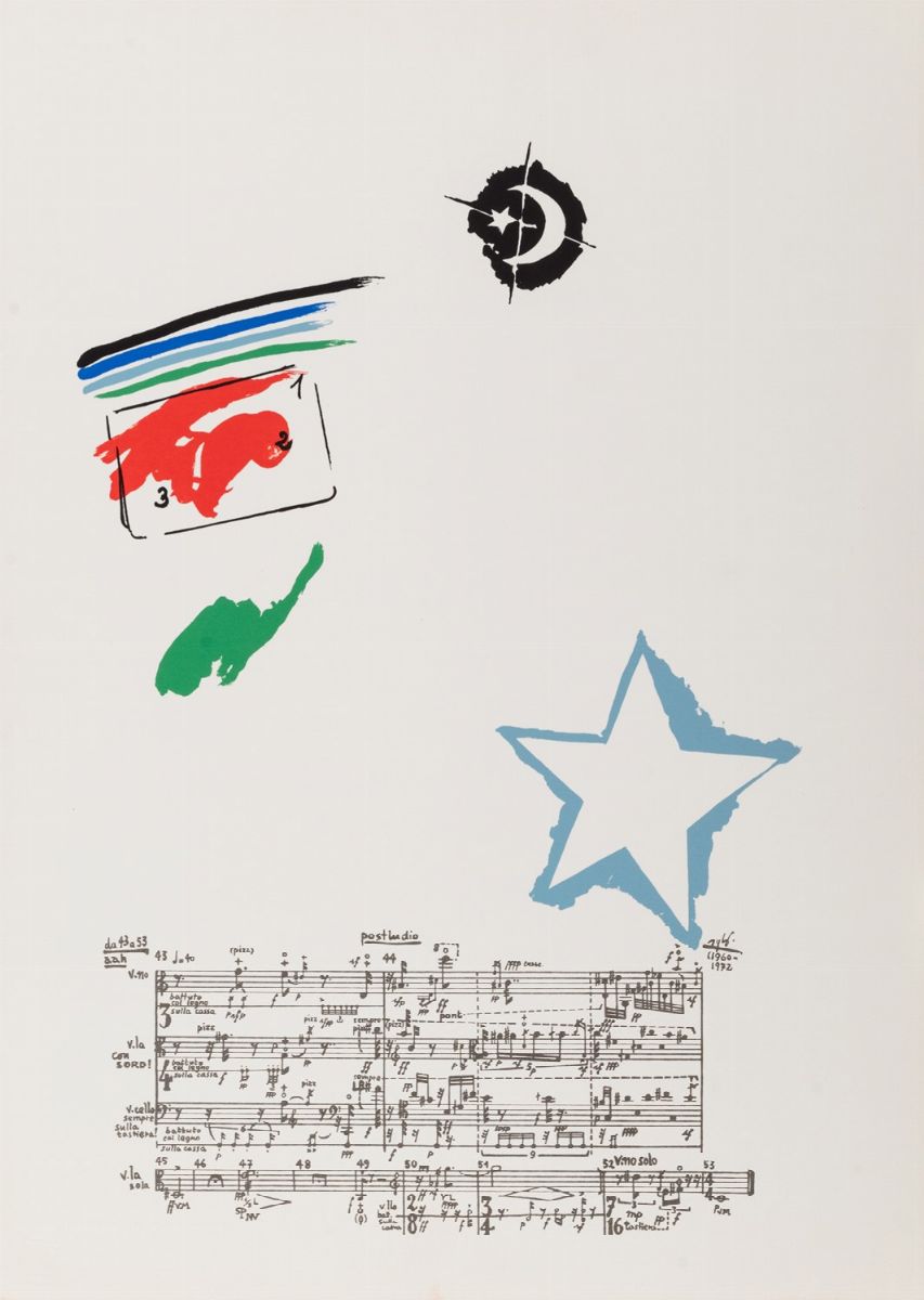 Giosetta Fioroni - Una favola con 10 serigrafie a colori e applicazione in plastica