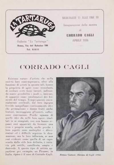 Bollettino della Galleria La Tartaruga, aprile 1956