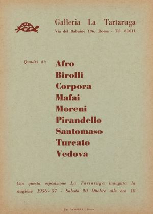 Afro, Birolli, Corpora, Mafai, Moreni, Pirandello, Santomaso, Turcato, Vedova - Mostra collettiva