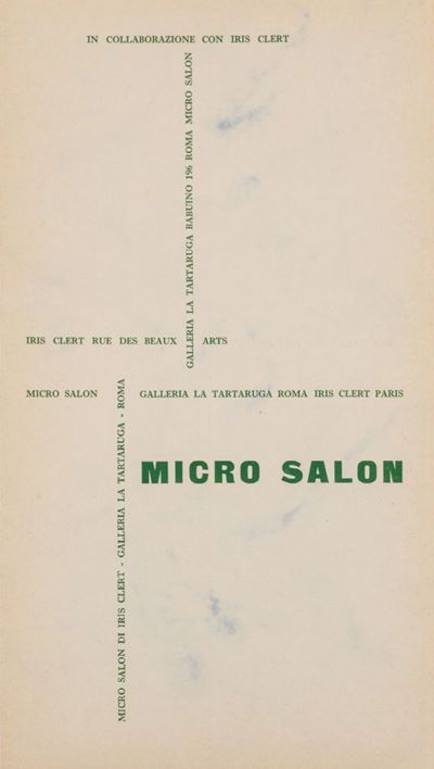 Mostra collettiva, Locandina invito alla Galleria La Tartaruga, Roma, 1957