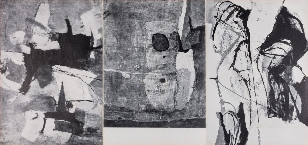 Afro, Burri, Scialoja - Locandina-invito della mostra personale, Galleria La Tartaruga, Roma 1957