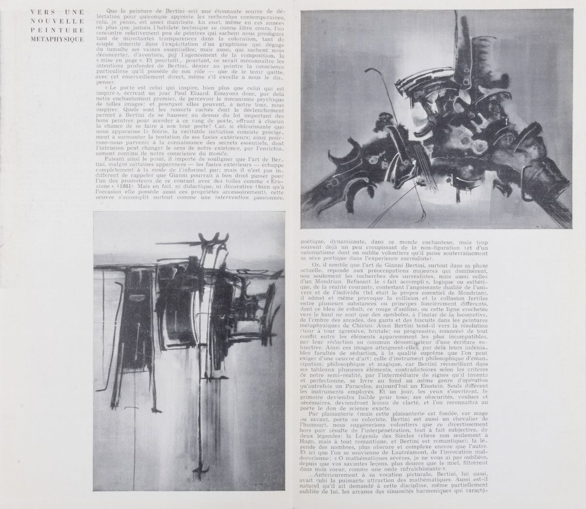 Gianni Bertini - Locandina-invito alla mostra personale, Galleria La Tartaruga, Roma, 1958