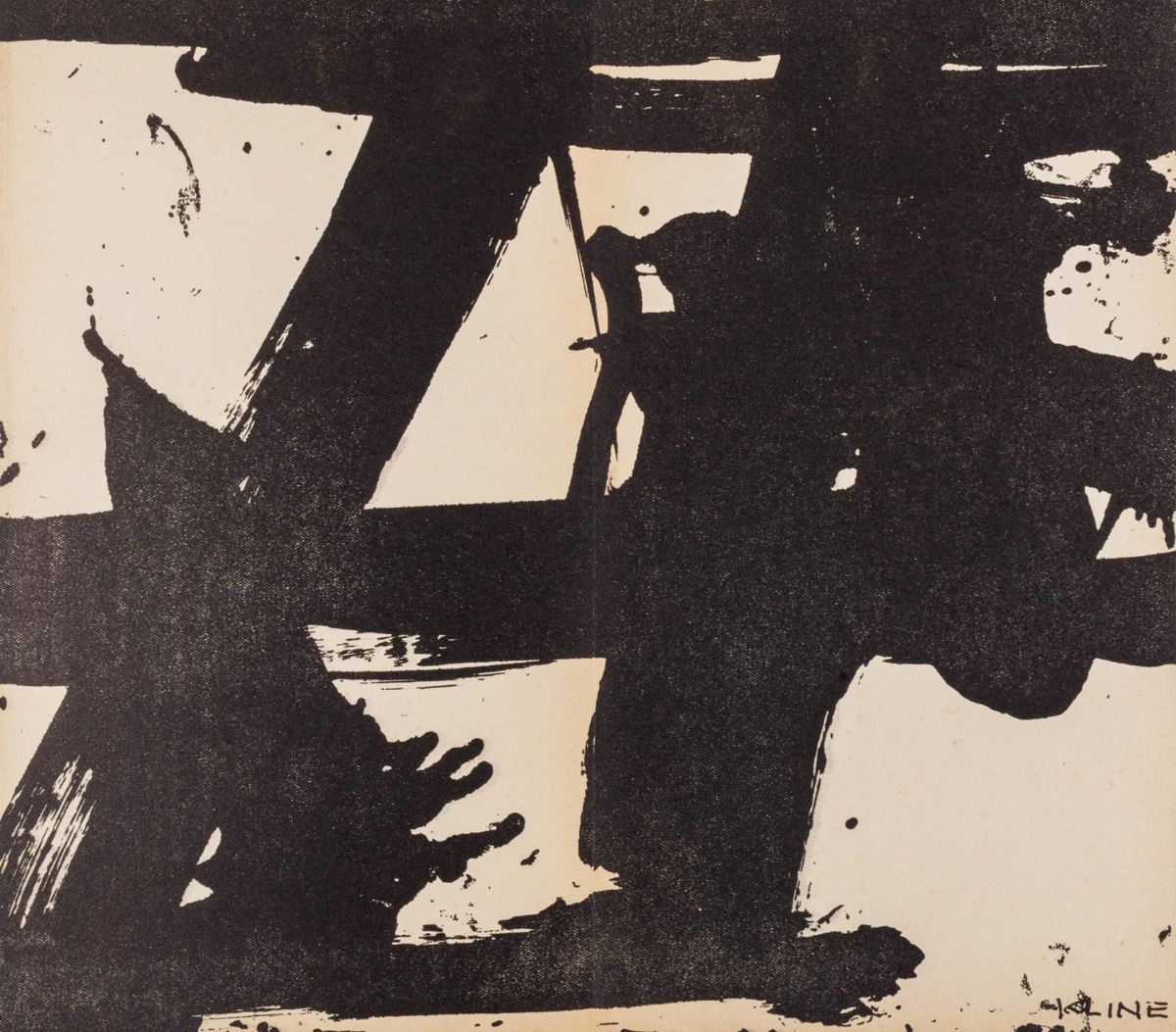 Franz Kline - Locandina - Invito alla Prima Mostra Personale Europea