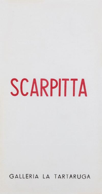 Locandina-invito alla mostra personale Galleria La Tartaruga, Roma, 1958