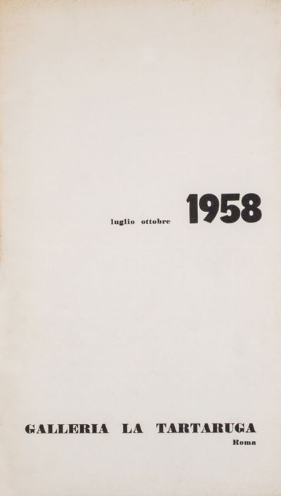 Catalogo di Due Mostre Collettive, Galleria La Tartaruga, Roma, 1958
