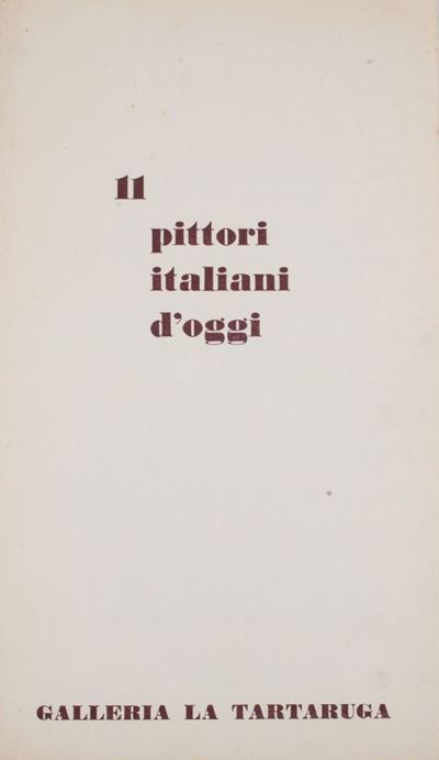 Mostra collettiva, locandina invito '11 pittori italiani d'oggi', 1959