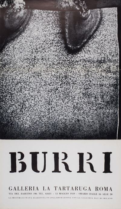 Locandina per la mostra personale alla Galleria La Tartaruga, 1959