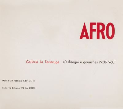 Autore 1, Locandine-invito alla mostra personale, 1960 - 4 copie