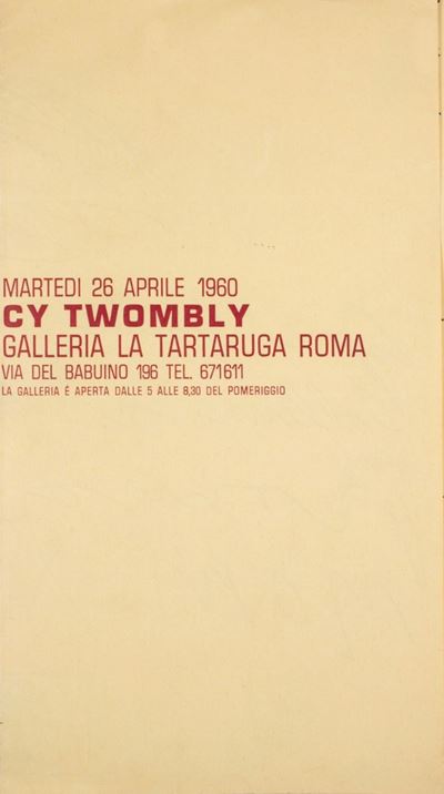 Mostra personale - Locandina e invito, 1960