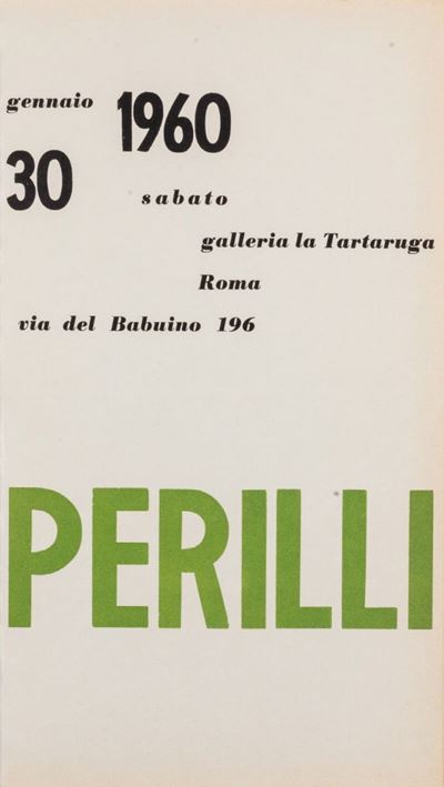 Locandina-invito alla mostra collettiva, 1960 - 30 x 34 cm