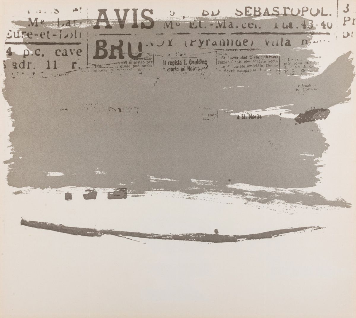 Gastone Novelli - Locandina-invito alla mostra personale, Galleria La Tartaruga, Roma, 1960