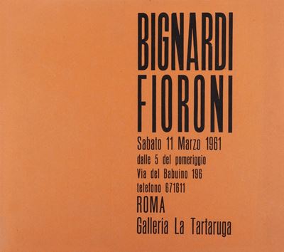 Mostra collettiva, locandina-invito, 1961