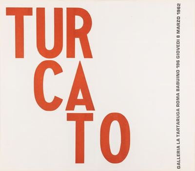 Locandina invito alla mostra personale, Galleria La Tartaruga, Roma 1962