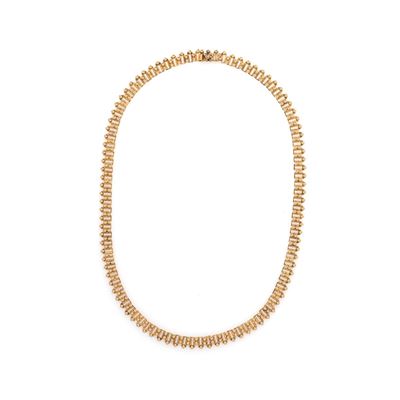 Collana in Oro Rosso, Circa 1940 Catena