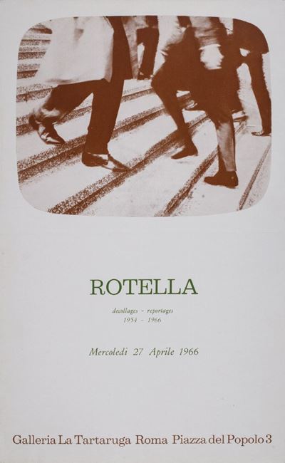 Rotella decollages - Reportages 1966, locandina - invito