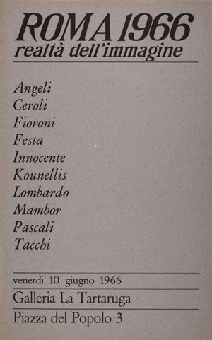 Roma 1966 realtà dell'immagine