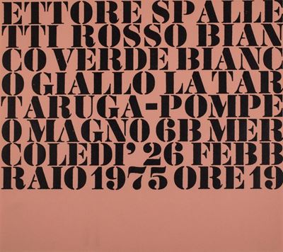 Rosso bianco verde bianco giallo, locandina - invito, 1975