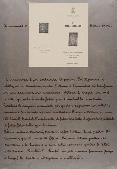 Percussione Kem, serigrafia e collage, 1970