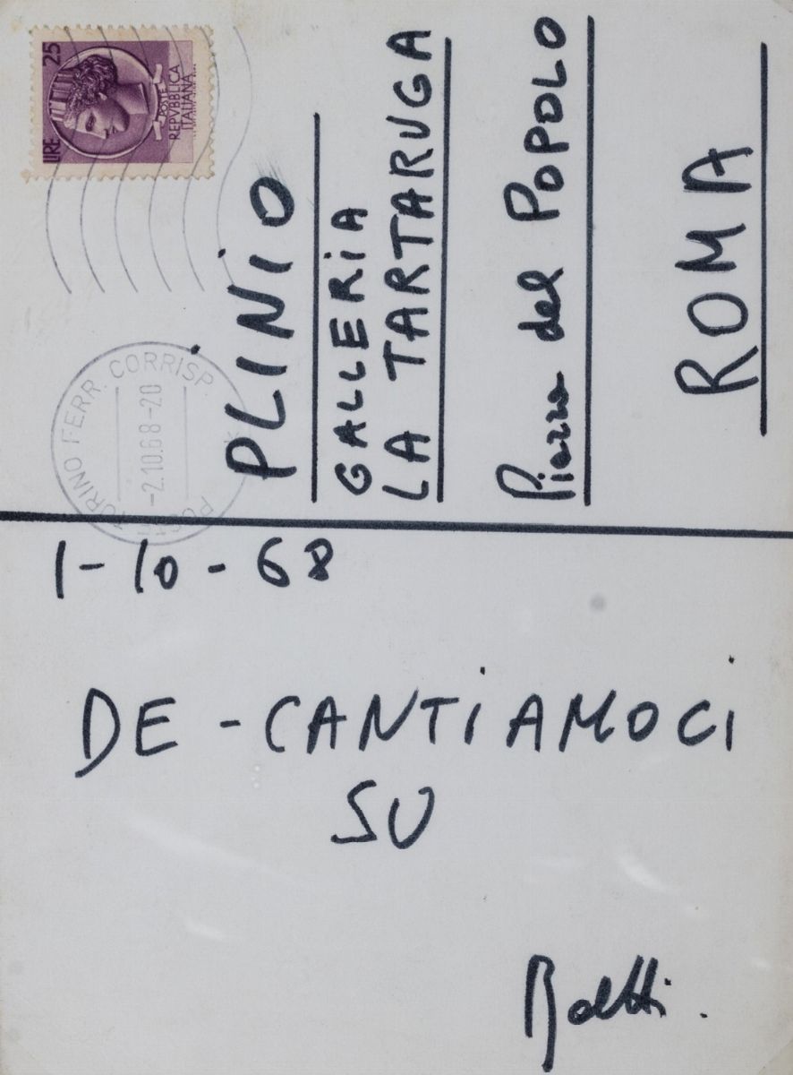 Alighiero Boetti - I gemelli - stampa fotografica su cartolina, 1968
