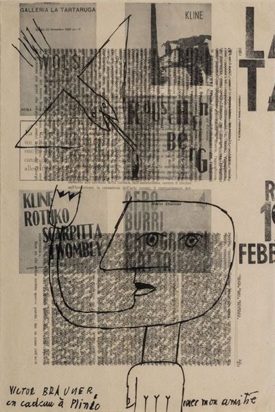 Un cadeau à Plinio, china su carta tipografica, 1961