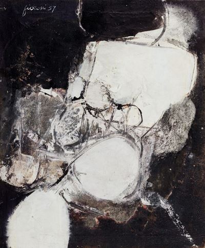 Colpito in viaggio, tempera vinilica su tela