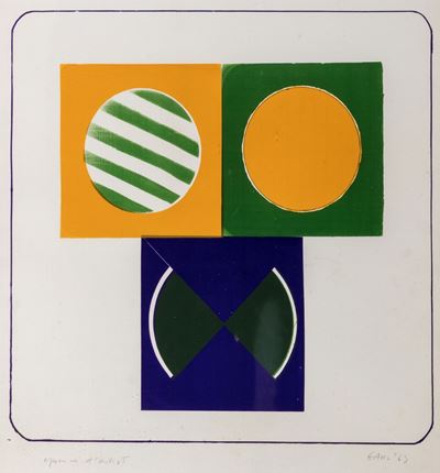 Senza titolo, litografia a colori, es. E.A., 1963
