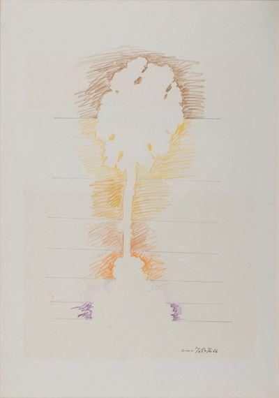 Albero, matite colorate su carta, 1966