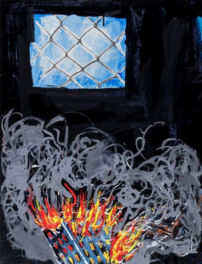 Senza titolo (1990/'91), smalto e acrilico su tela