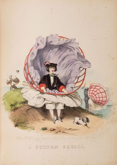 Stocks, Sem, Guerin e altri, Crinolines, serie di 40 litografie colorate a mano del 1860
