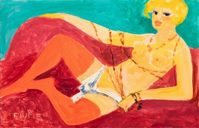 Modella dalle Calze Rosse