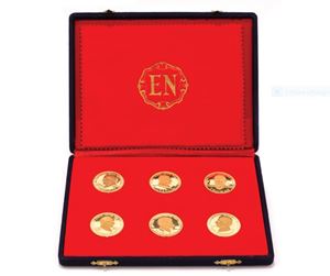 LOTTO DI SEI MONETE COMMEMORATIVE IN ORO