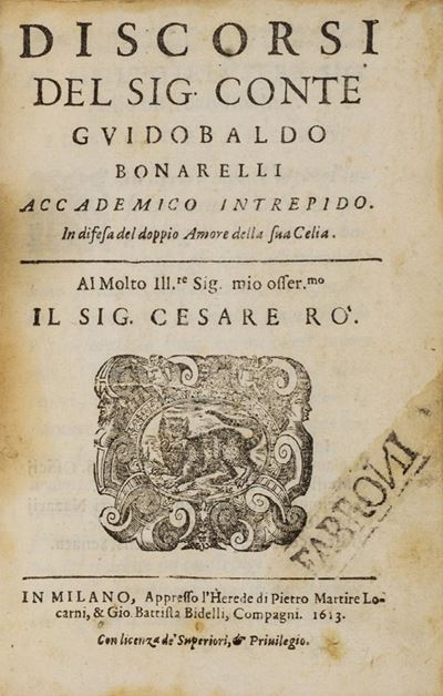 Bonarelli, Discorsi in difesa del doppio amore della sua Clelia