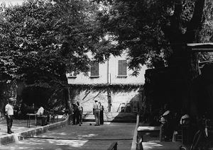 Gioco delle bocce nel centro storico di 