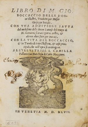 Boccaccio, Giovanni - Libro... delle donne illustri, tradotto per Messer Giuseppe Betussi
