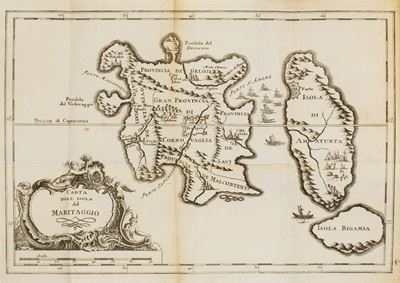 Carta topografica dell'isola del maritaggio, 1765, incisa in rame