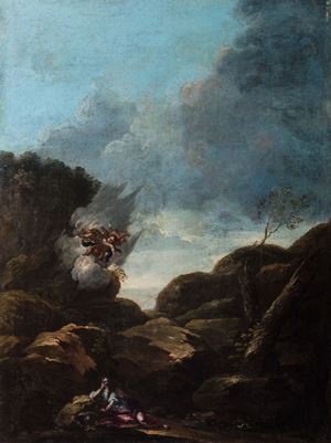 Paesaggio con Maddalena penitente e Angeli