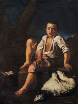 Pastorello con capretta e colombe