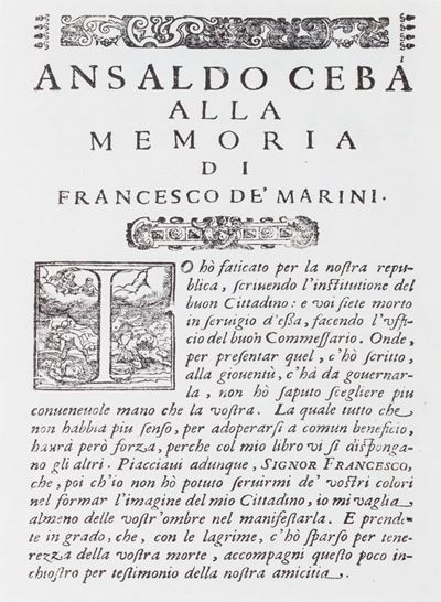 Giuseppe Pavoni, Il cittadino di Repubblica, 1617