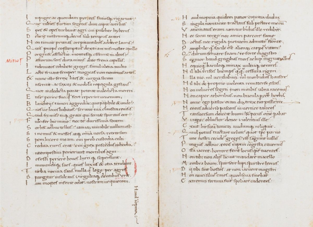 Francesco Petrarca - Bucolicum Carmen, Manoscritto umanistico del 1461