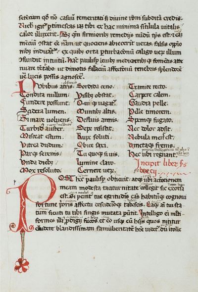 Boezio, De consolatione philosophiae, manoscritto datato 1439
