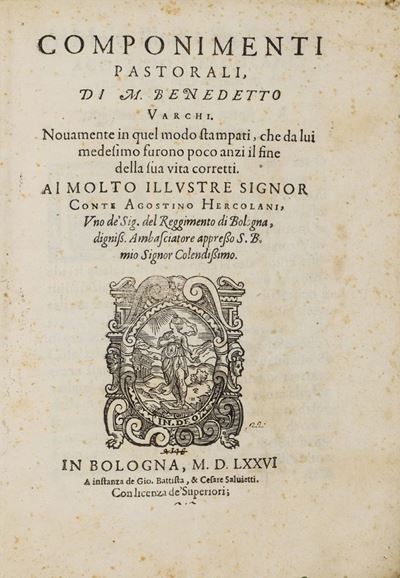 Varchi, Componimenti Pastorali, 1576