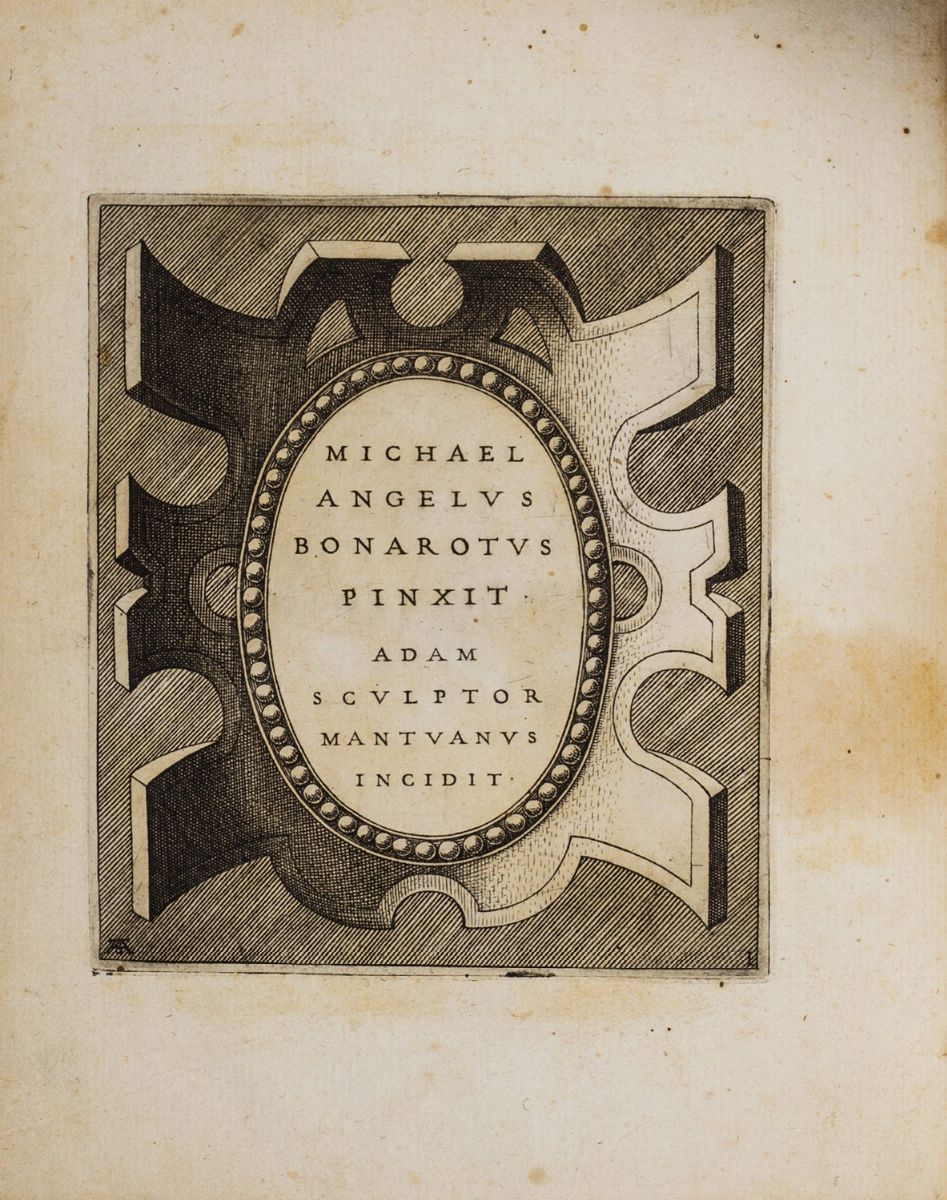 Buonarroti, Michelangelo - Ghisi, Adamo - Michelangelo Buonarroti, Suite di incisioni con ritratt...